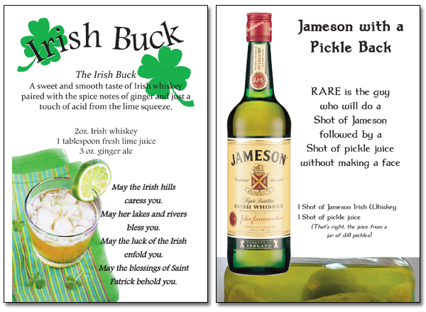 Irish Buck and Jameson with a Pickle Back